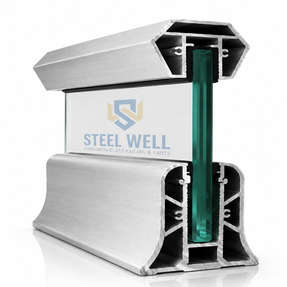 Aluminium Glass Clip Feri - Aluminium Alloy 6063/6061, 8-21.52mm Glass, Silver/black/custom Coating | Weather Resistant, Top & Side Mount, Load Bearing 1.5 Kn/m