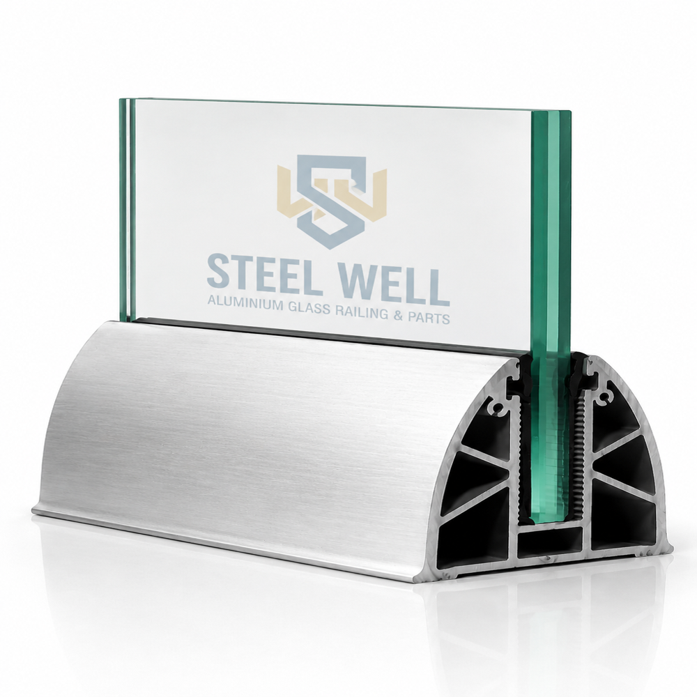 Aluminium Modular Feri Railing System - Stainless Steel/aluminium, Brushed Satin Finish, Modular Design, Glass Compatible, Corrosion Resistant