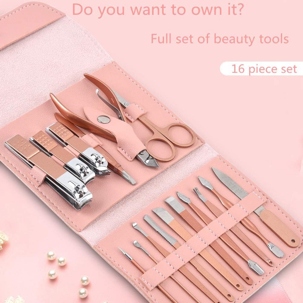 16 in 1 Stainless Steel Manicure and Pedicure Tools