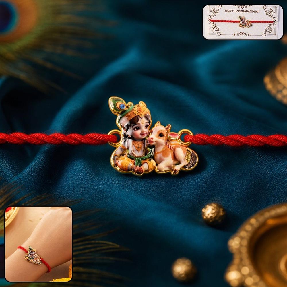 Bal Krishna Rakhi - Traditional & Stylish Festival Gift - Application: Multipurpose Use