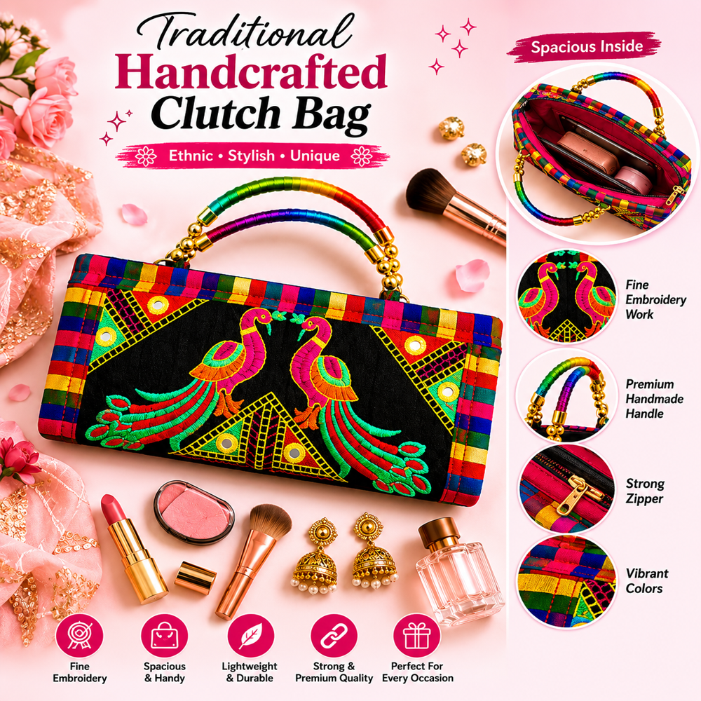 Fashionable Gujarati Handcrafted Clutch  124