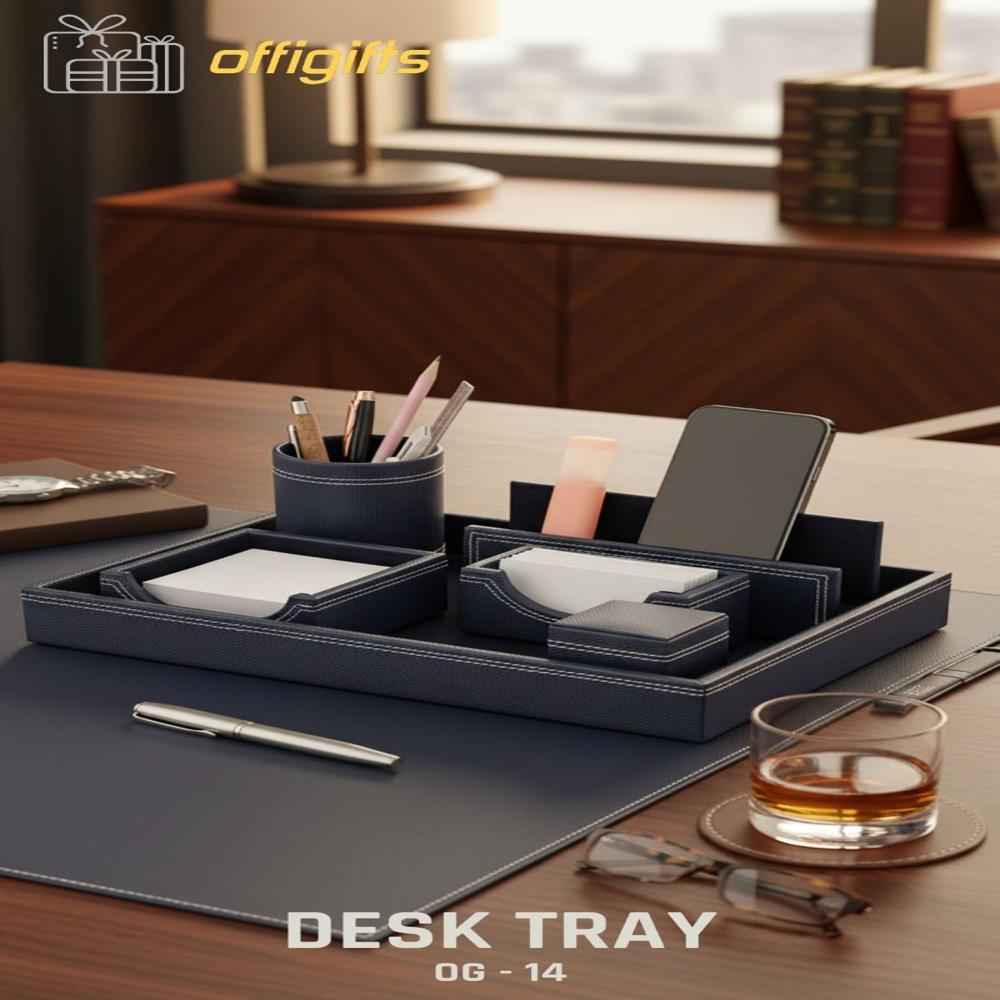 Vegan Leather Desk Tray