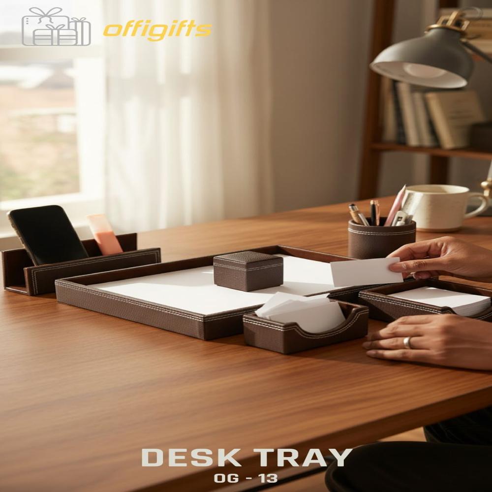 Vegan Leather Desk Tray