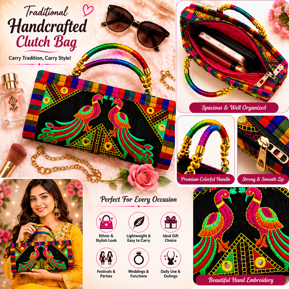 Premium Gujarati Embroidery Fashion Purse  131