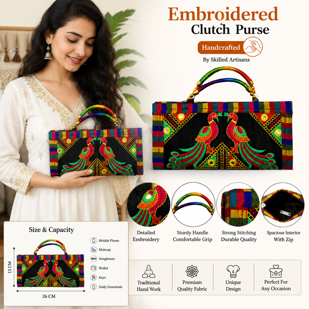 Premium Gujarati Embroidery Fashion Purse  131