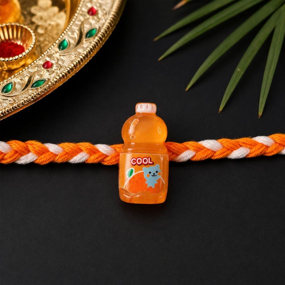 Fancy Drink Bottle Charm Rakhi for Brother - Stylish & Easy to Tie