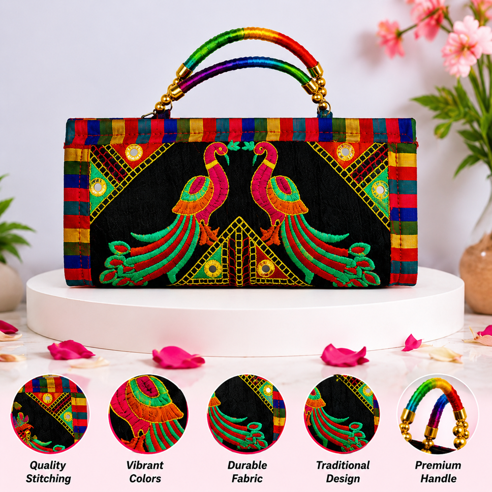 Handmade Peacock Design Festival Handbag  133