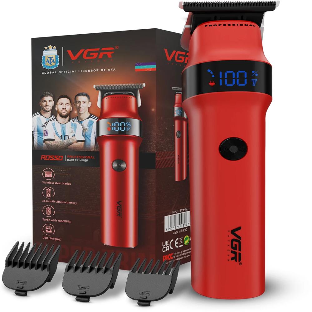 VGR Rosso Rechargeable Trimmer