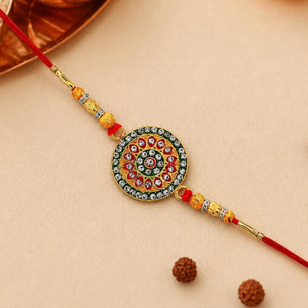 Traditional Rakhi - Elegant Handcrafted Brother Gift For Raksha Bandhan - Application: Multipurpose Use