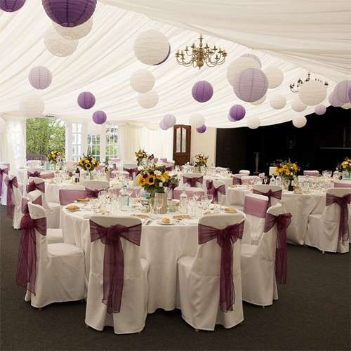 Linen Fabric Chair Bows