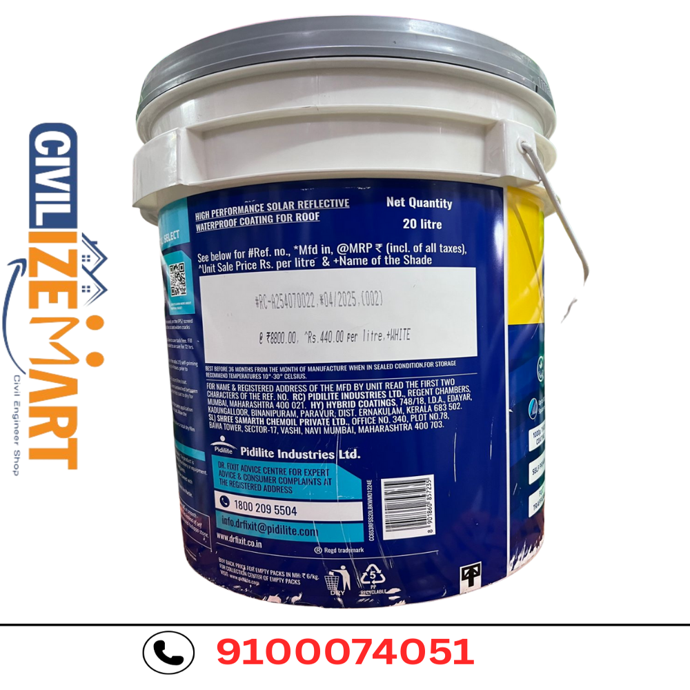 DR FIXIT ROOFSEAL SELECT WHITE(20L) WATERPROOF COATING