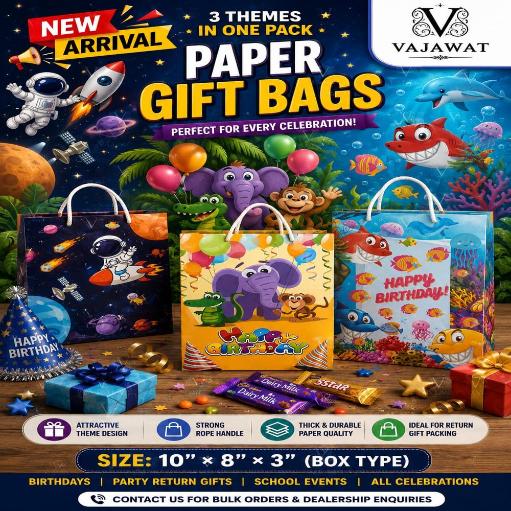 Happy Birthday  Theme Paper Bag  For return gifts  For all occasions