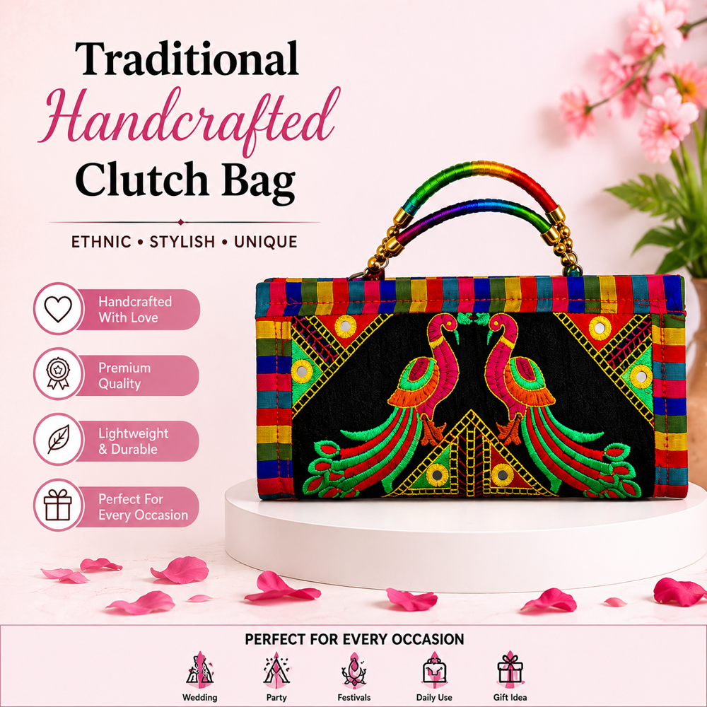Handmade Kutchi Craft Purse with Handle  143