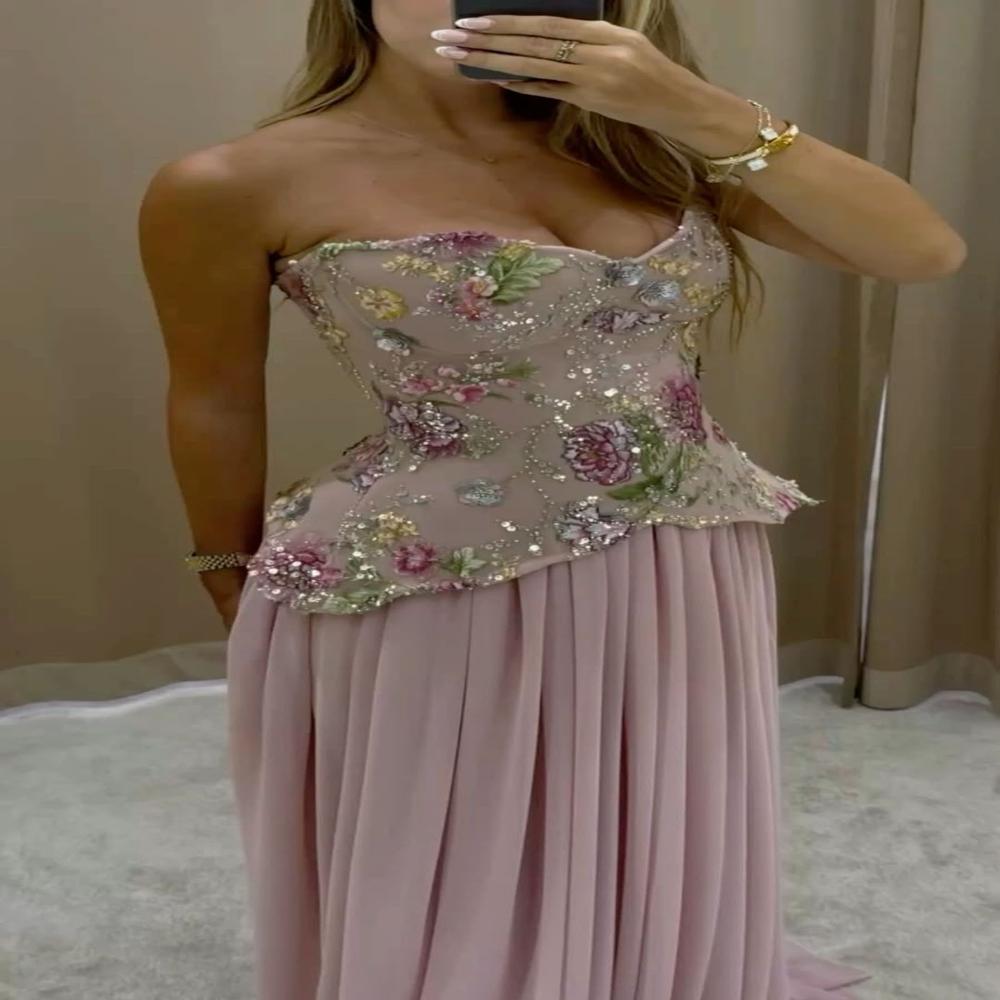 Blush Garden Handwork Wedding Dress Bridal Gown
