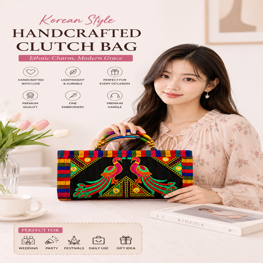 Premium Traditional Peacock Hand Purse  144