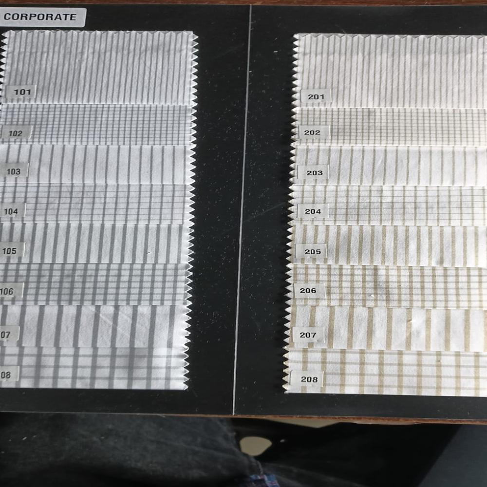 CORPORATE POLYCOTTON CHECKS & STRIPES FABRIC 58