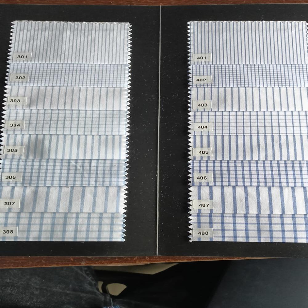 CORPORATE POLYCOTTON CHECKS & STRIPES FABRIC 58