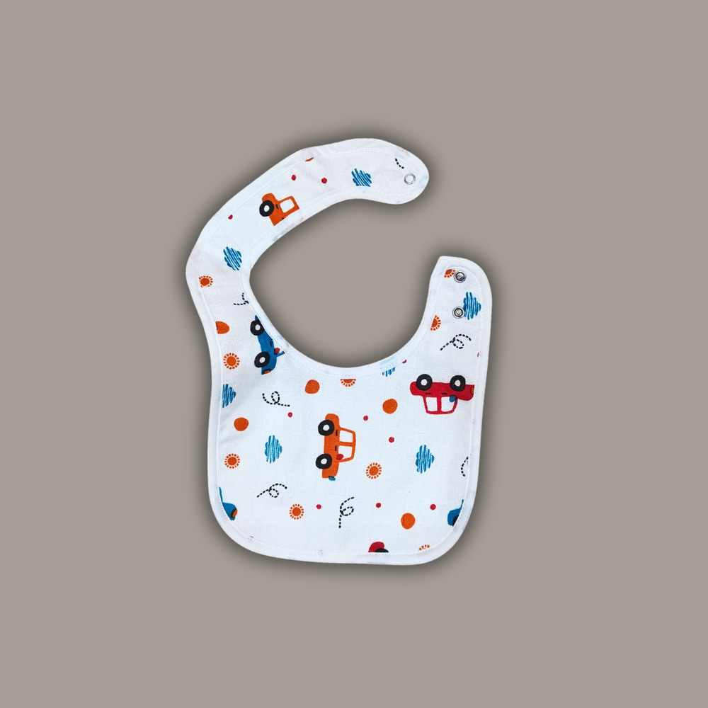 Car Design Muslin Baby Bib