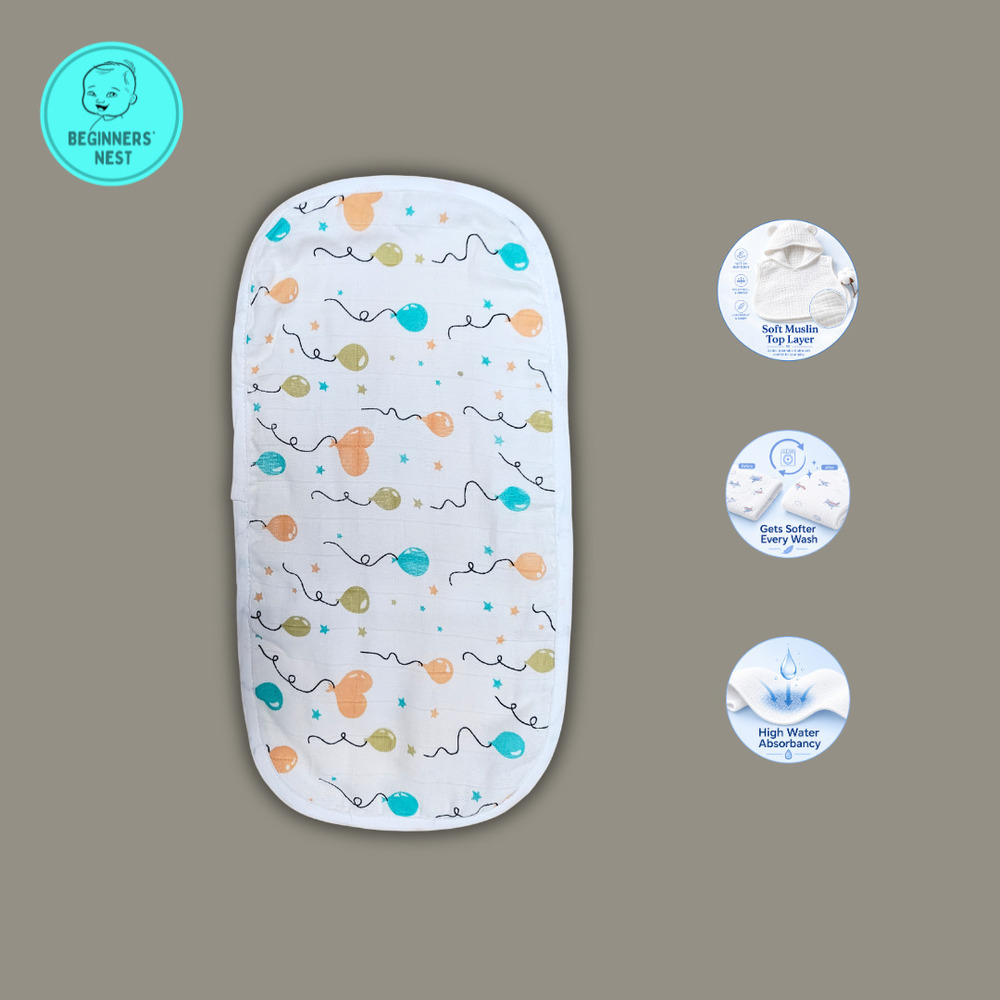 Balloon Muslin Burp Cloth