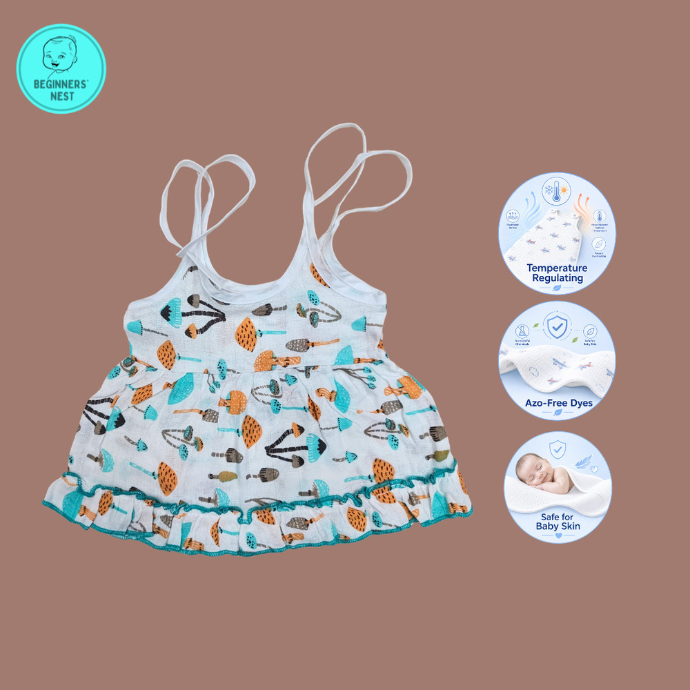 Mushroom Muslin Frock