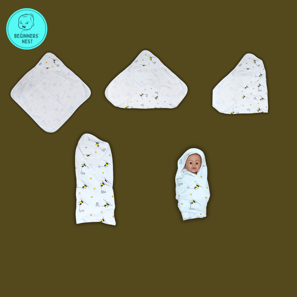 Happy kid Muslin Hooded Towel