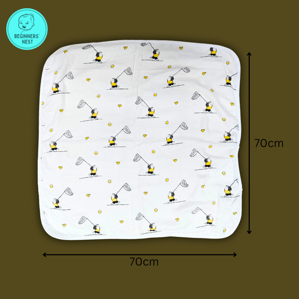 Happy kid Muslin Hooded Towel