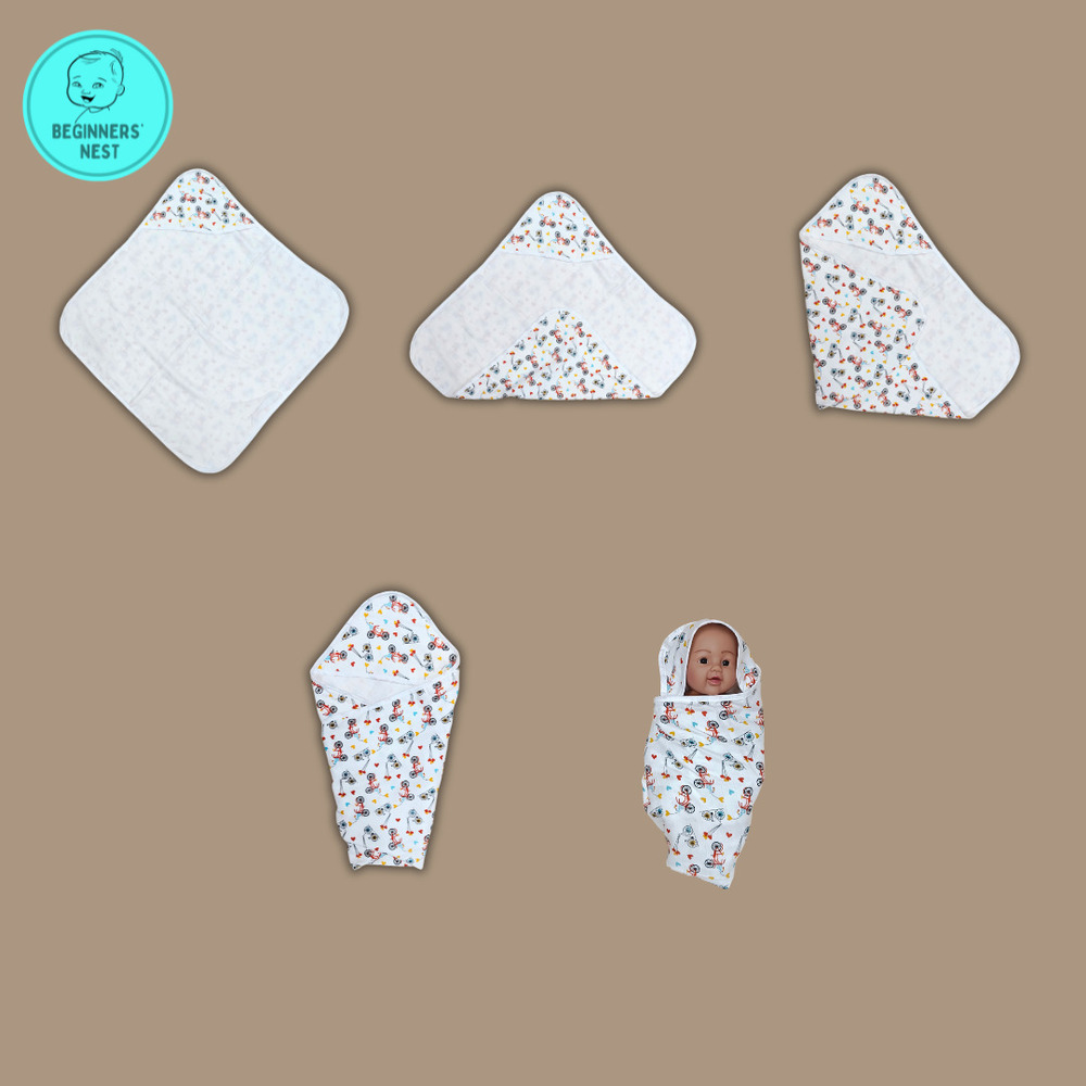 Bicycle Muslin Hooded Towel