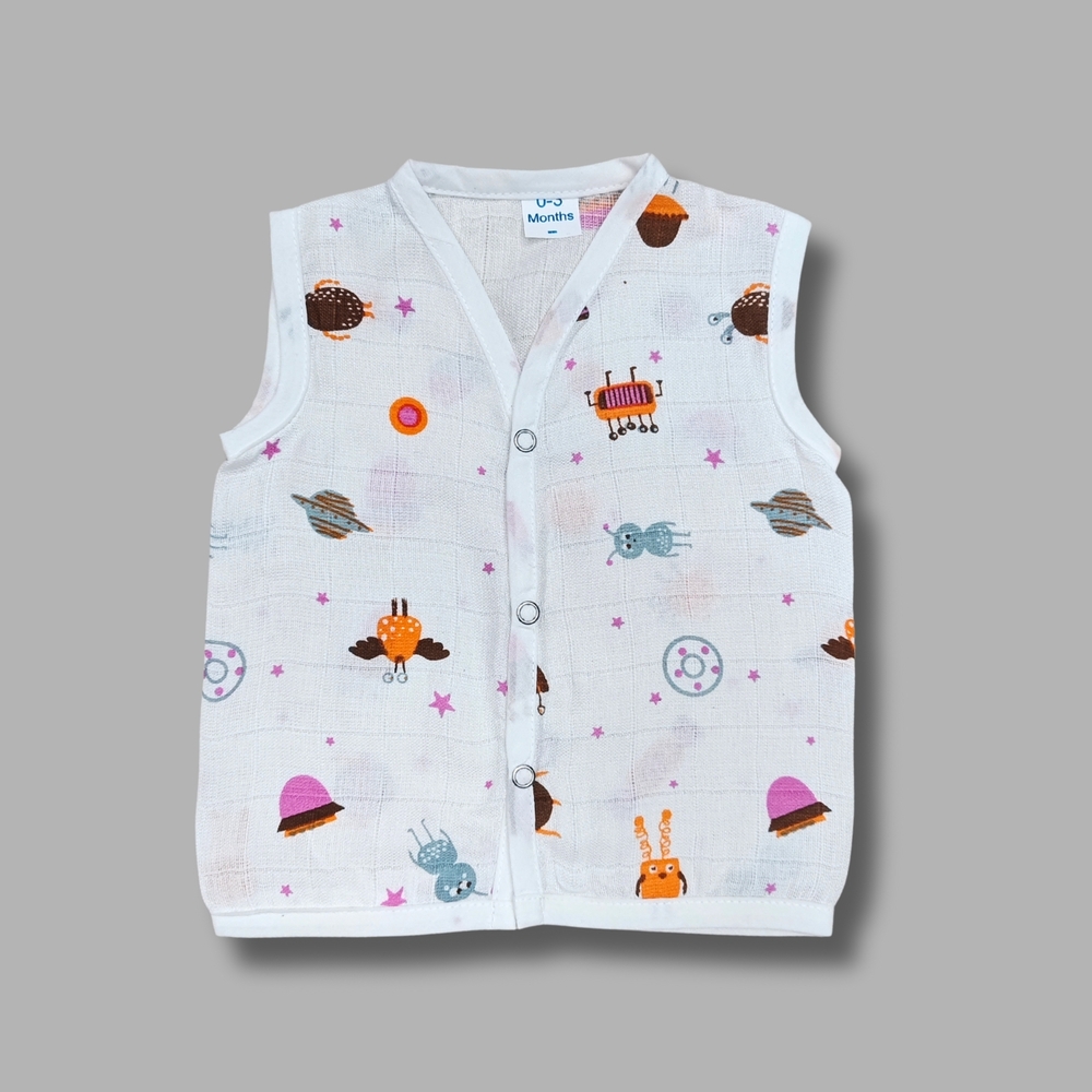 Dino And Alien Buddies Muslin Babywear Jabla Combo Set Of 5