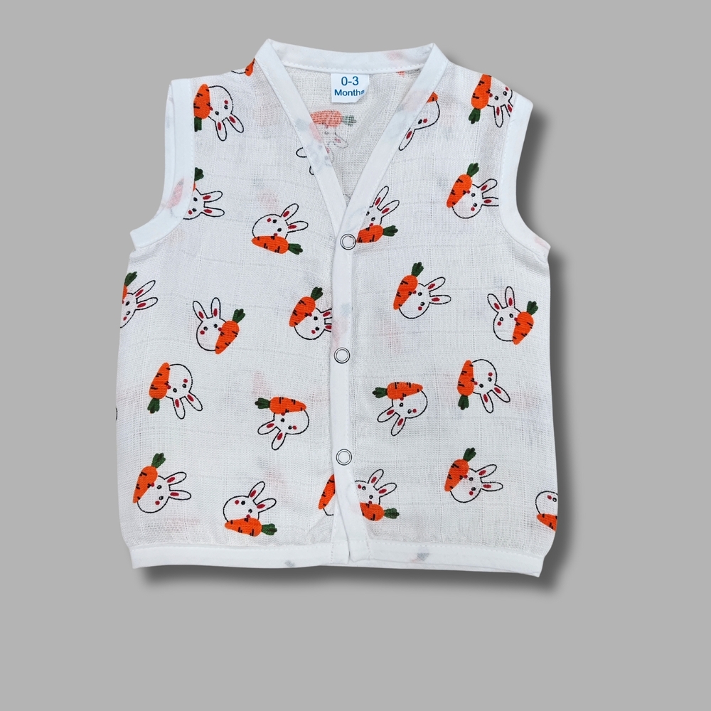 Carrot Bunny And Blue Whale Muslin Babywear Jabla Combo Set Of 3