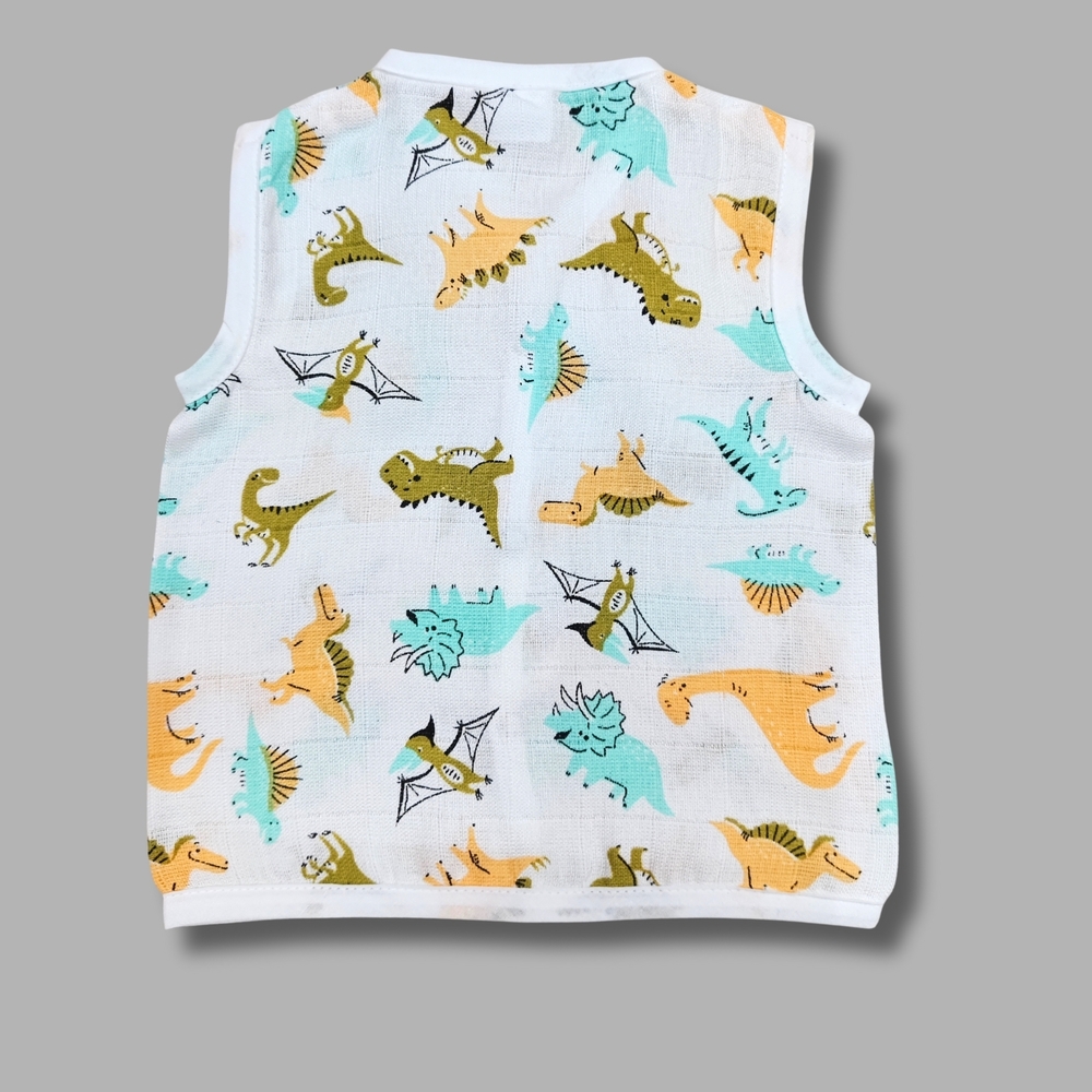 Dino And Alien Buddies Muslin Babywear Jabla Combo Set Of 3