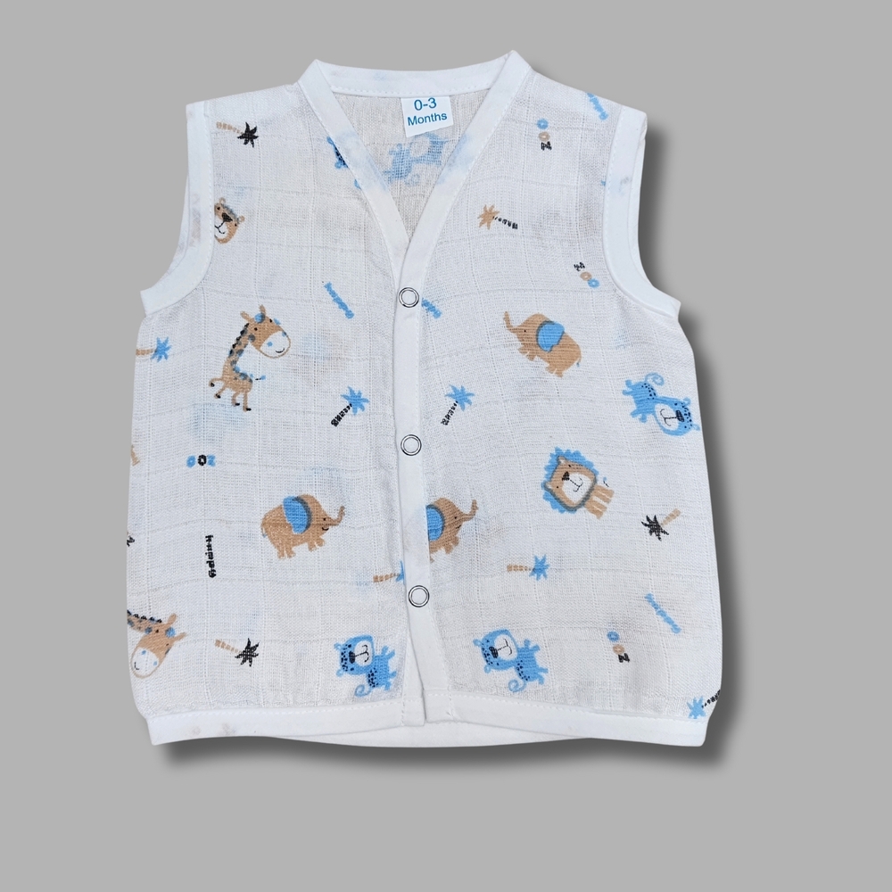 Giraffe And Elephant Muslin Babywear Jabla