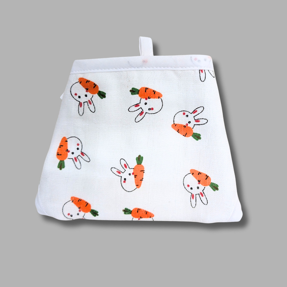 Carrot Bunny Muslin Babywear Nappy