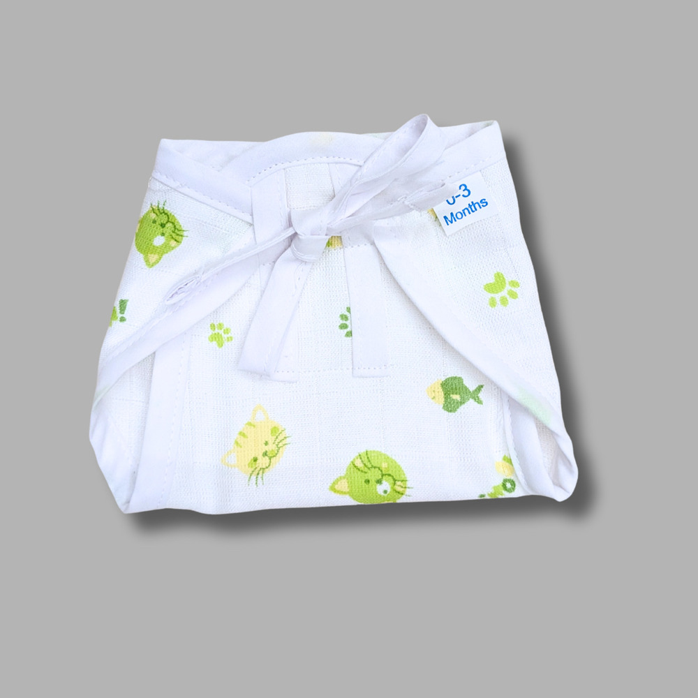 Meow Muslin Babywear Nappy