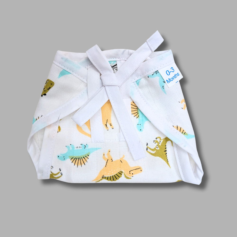 Dino Muslin Babywear Nappy