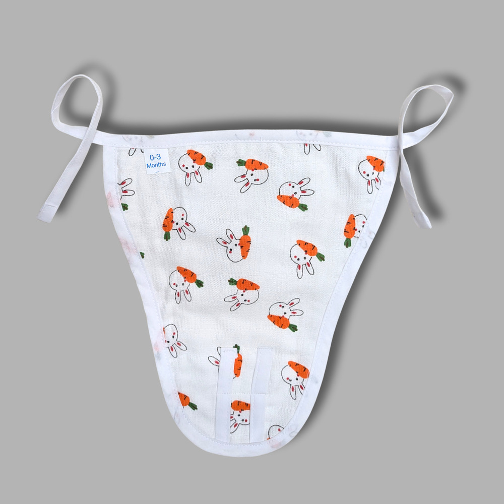 Carrot Bunny And Blue Whale Muslin Babywear Nappy Combo Set Of 5