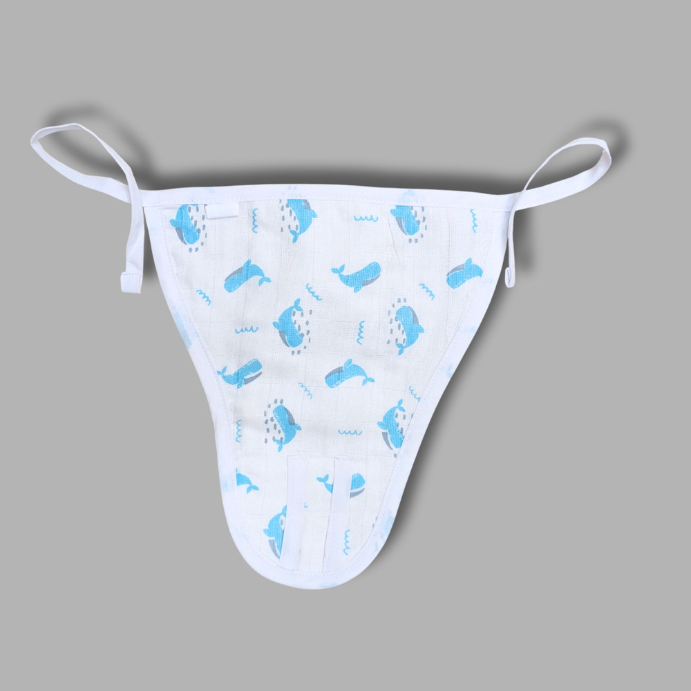 Carrot Bunny And Blue Whale Muslin Babywear Nappy Combo Set Of 5