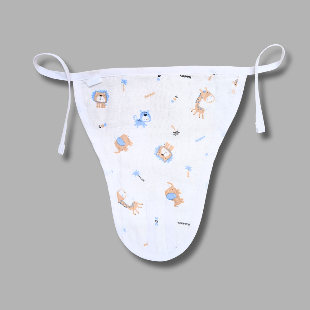 Giraffe And Elephant Muslin Babywear Nappy
