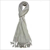 व्हाइट सिल्क रिंकल स्कार्फ