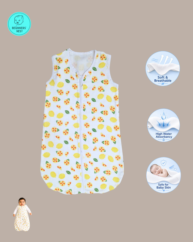 Yellow Lemon Muslin Sleeping Bag