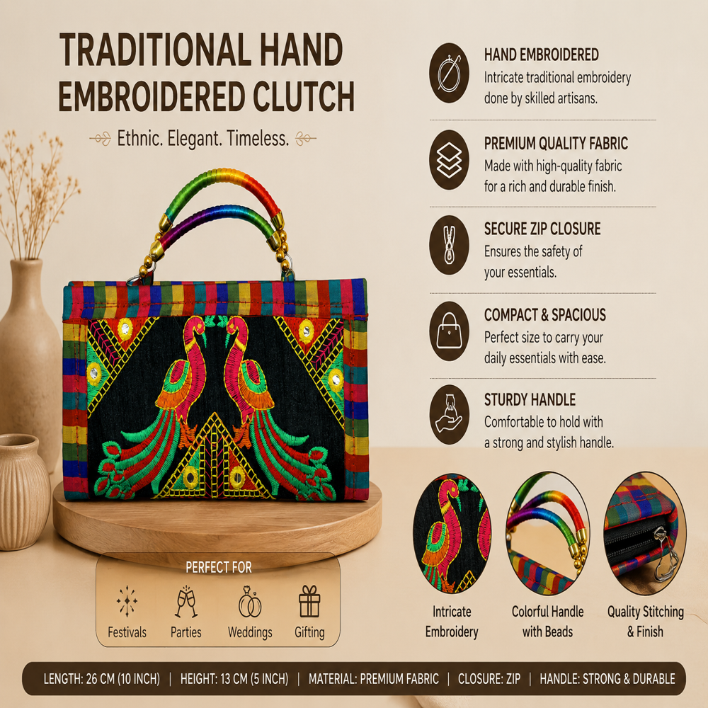 Stylish Kutchi Work Wedding Handbag  153