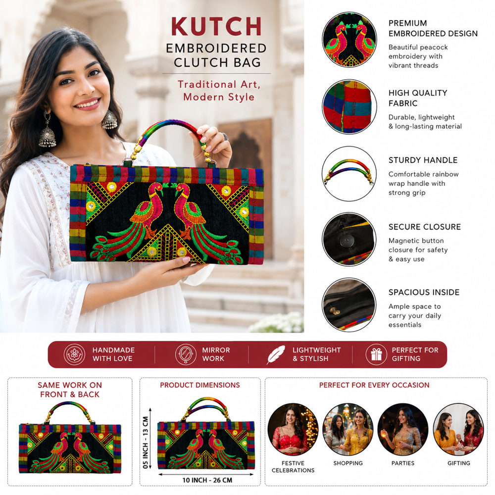 Handicraft Handbag-Hand Clutch And Wallet Bags
