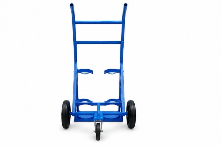Mild Steel Double Gas Cylinder Trolley