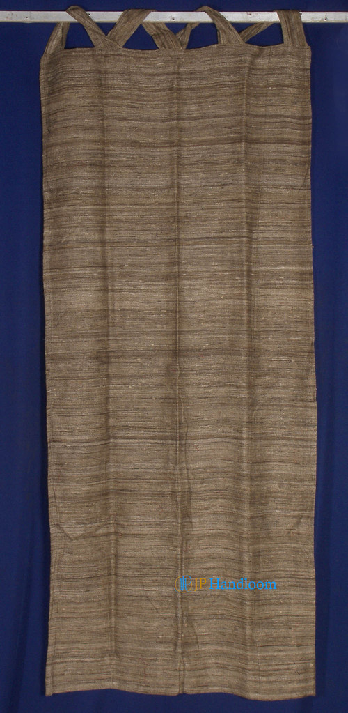 ब्राउन टसर सिल्क डबल वेव नेचुरल पर्दा