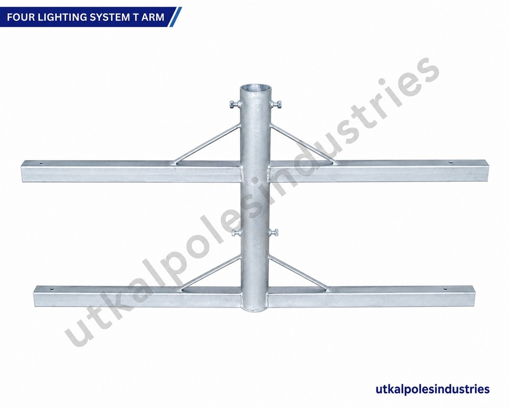 Four Lighting System T Arm  Bracket Pole