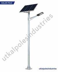 Solar Street Light Pole - Color: Silver (customizable)
