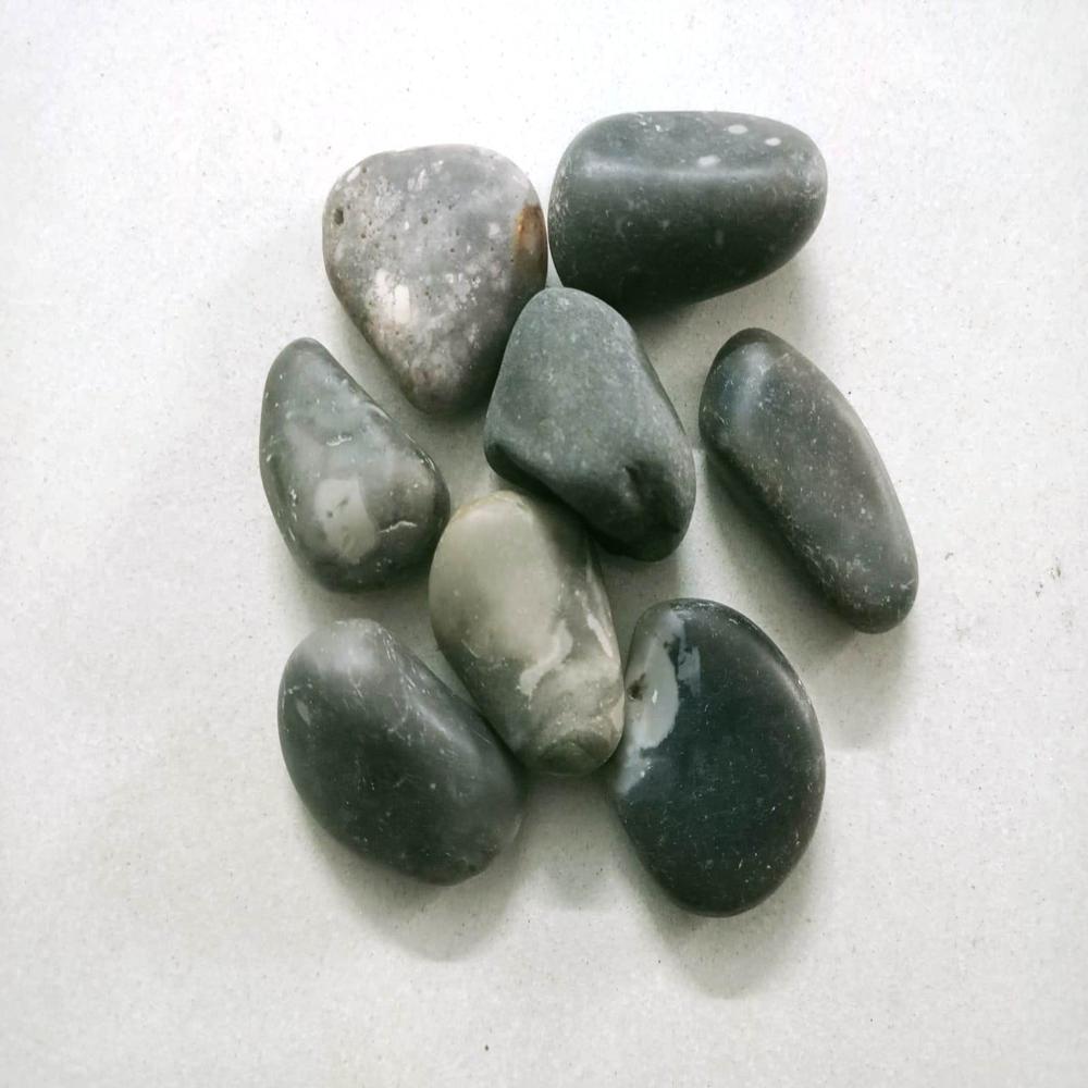 Tumble onyx polished pebbles stone smokey grey pebbles