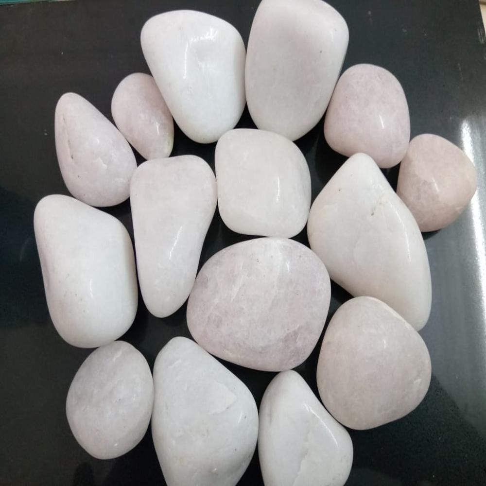 High Quality semiprecious stone Round Polished Pure Rose Quartz Pebbles Beads for Decoration Purpose