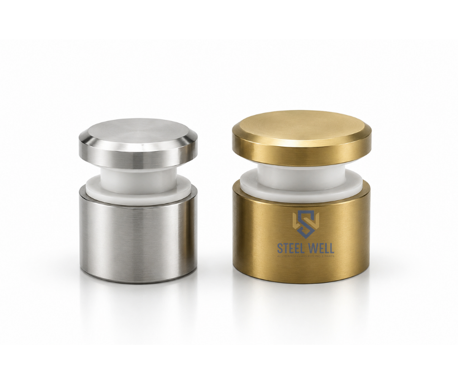 stainless steel 38mm glass fitting points/SS railing accessories manufacturer Gujarat/stainless steel railing supplier India/stainless steel railing glass fittings