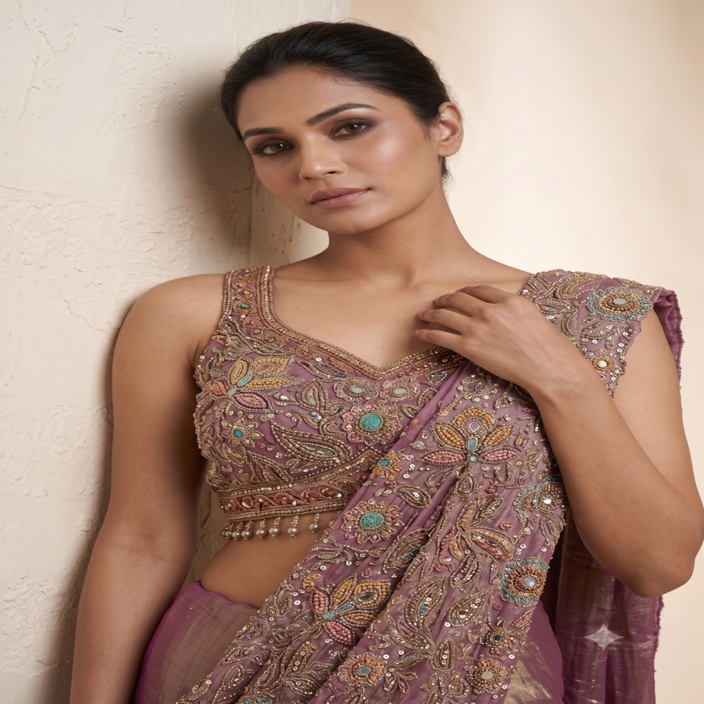SP-40024 Party Wear Designer Saree