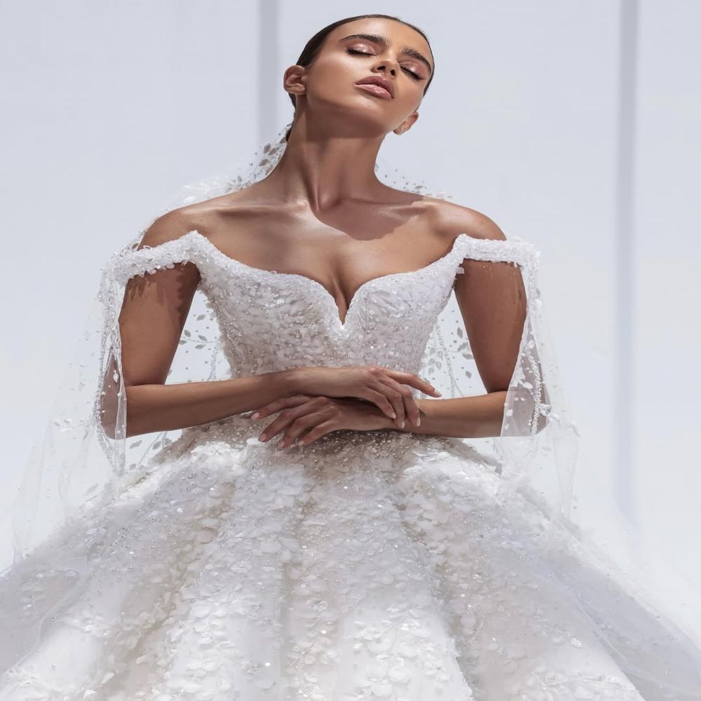Celestial Blossom Handwork Wedding Dress Bridal Gown